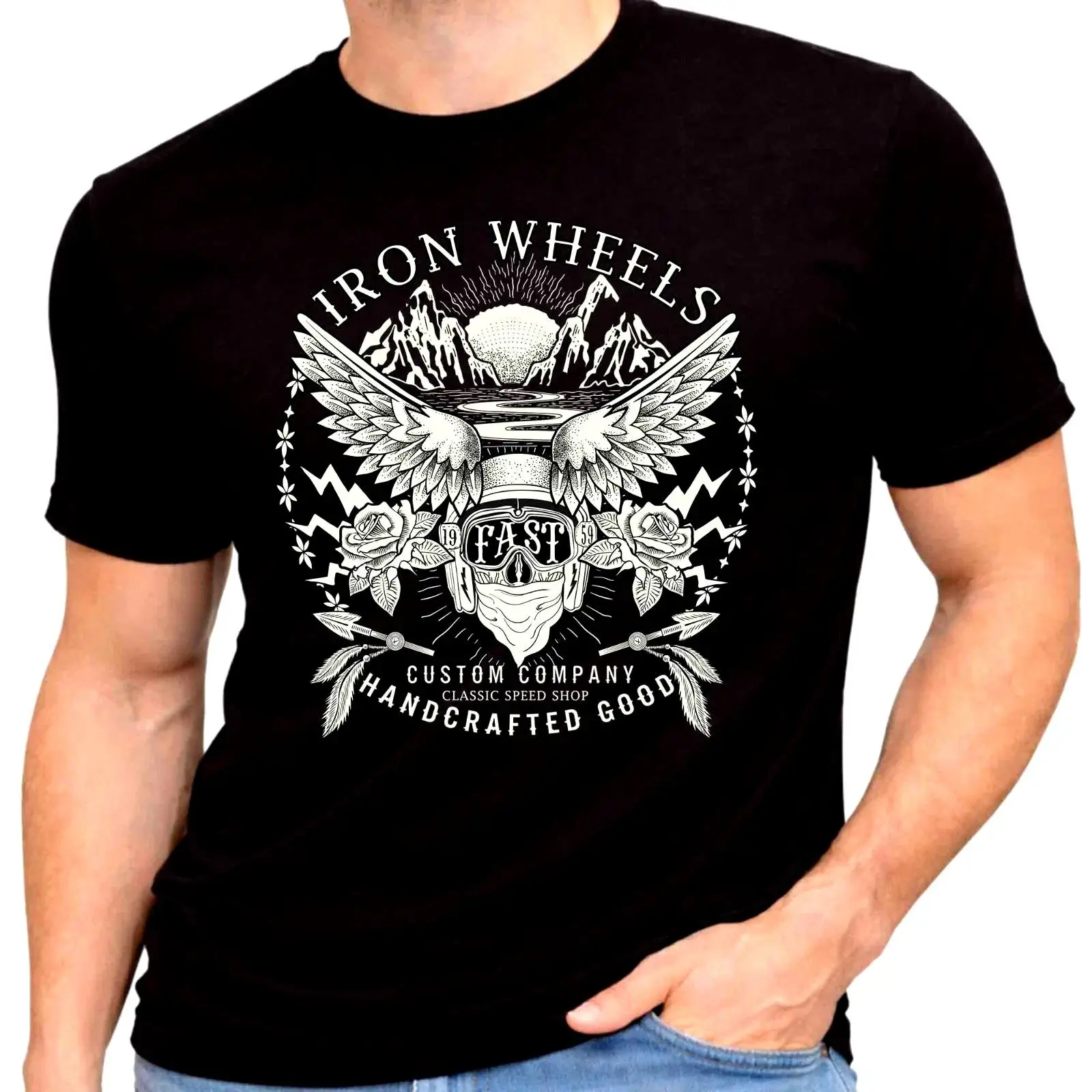 Vintage Fashion Wheel - Iron Wheels Fast Motorcycle Wings 빈티지