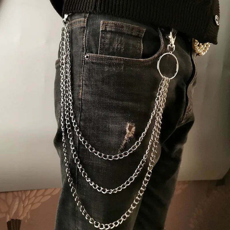 Vintage Fashion Guild - 레이어 메탈 벨트 체인 펑크 훅