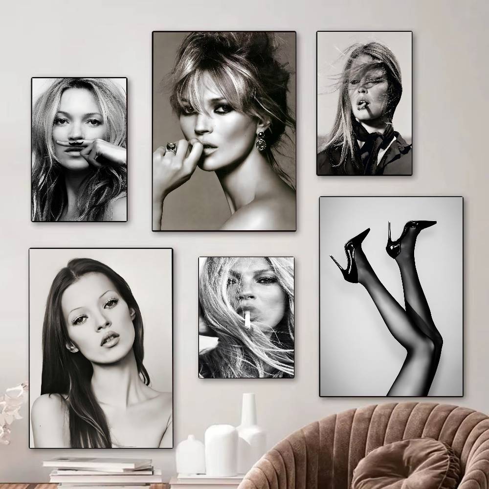 Vintage Vogue Fashion Poster - 케이트 모스 패션 현대 미술 클래식