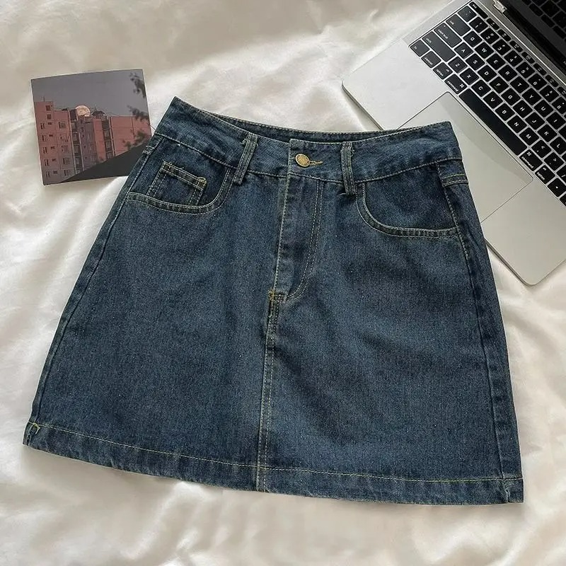 Vintage Fashion Y2K - Y2K 데님 스커트 세트: 빈티지 일본