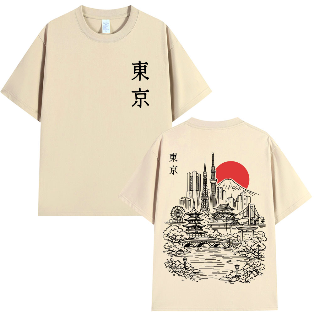 일본 도쿄 스타일 사쿠라 여행 그래픽 티셔츠 남성 여성 - Vintage Fashion In Tokyo 리뷰 및 가격