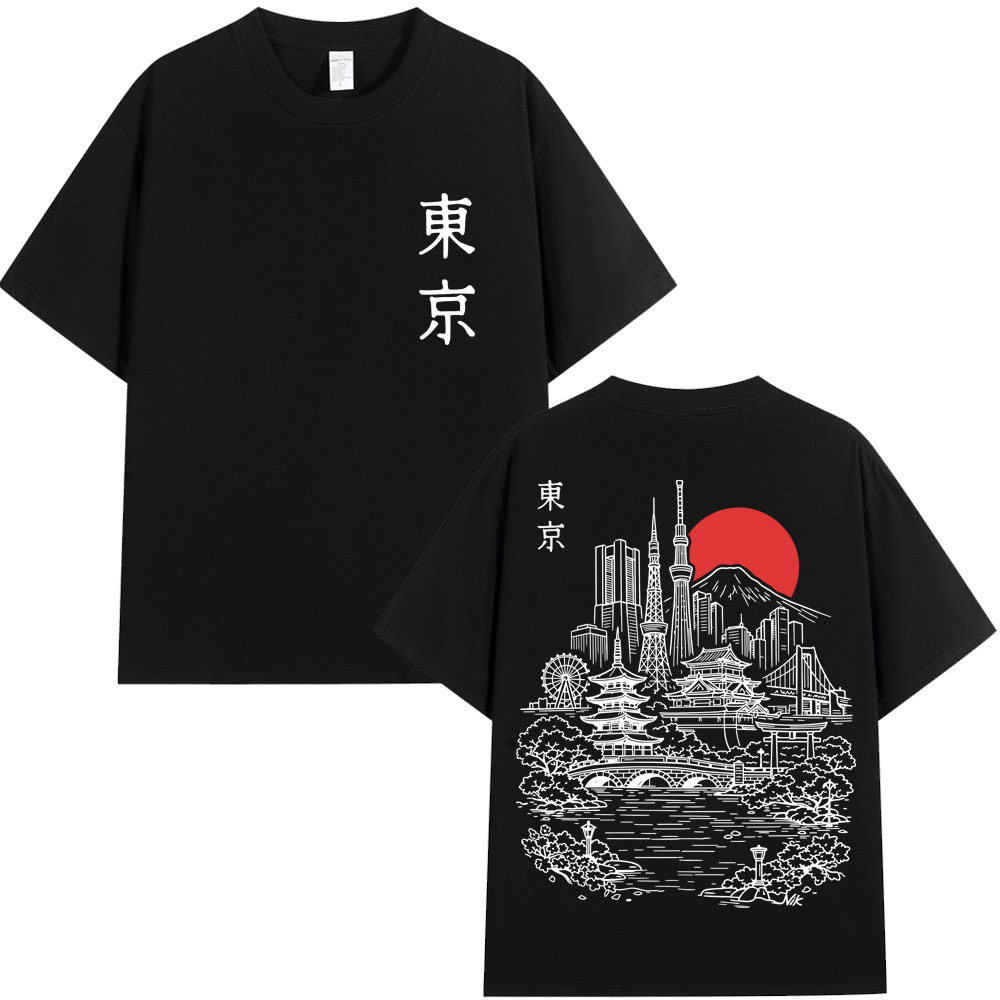 일본 도쿄 스타일 사쿠라 여행 그래픽 티셔츠 남성 여성 - Vintage Fashion In Tokyo 리뷰 및 가격