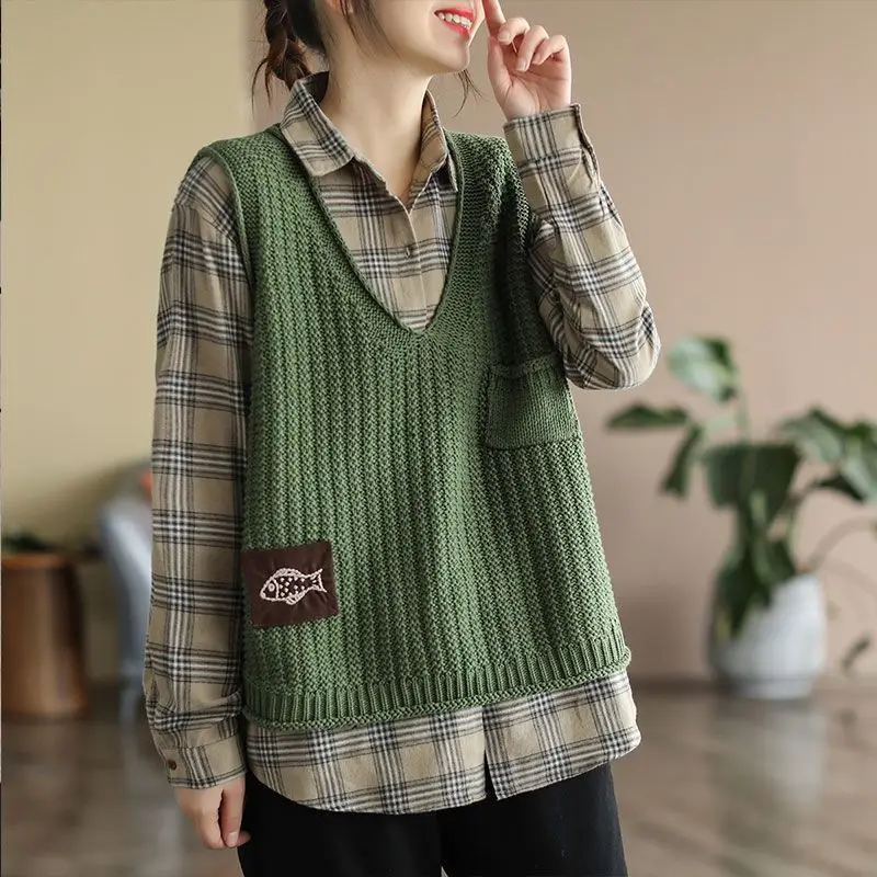 공개된 상품: 여성용 니트 조끼, 솔리드 크롭 웨이스트 - Vintage Fashion Trends 2026 리뷰 및 가격