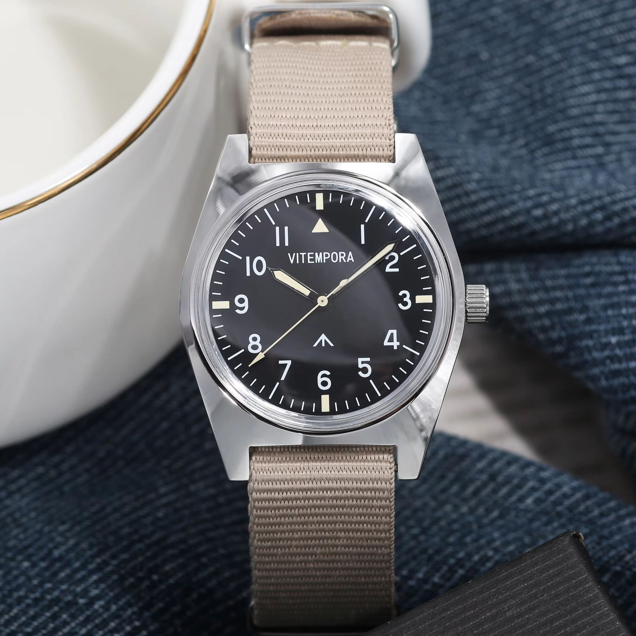 VITEMPORA 36mm 소형 다이얼 파일럿 시계 남 - Vintage Fashion Boutique 리뷰 및 가격