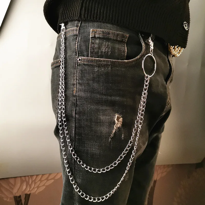레이어 메탈 벨트 체인 펑크 훅 메탈 허리 지갑 키체인 - Vintage Fashion Guild 리뷰 및 가격