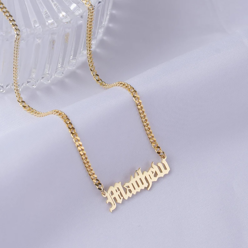 여성을위한 개인화 된 오래된 영어 스테인레스 스틸 목걸 - Vintage Fashion Guild 리뷰 및 가격