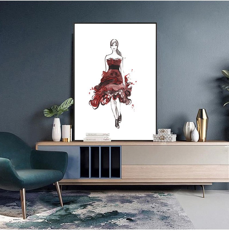 바느질 인쇄 패션 벽 예술 그림 방 벽 장식, 빈티지  - Vintage Vogue Fashion Poster 리뷰 및 가격