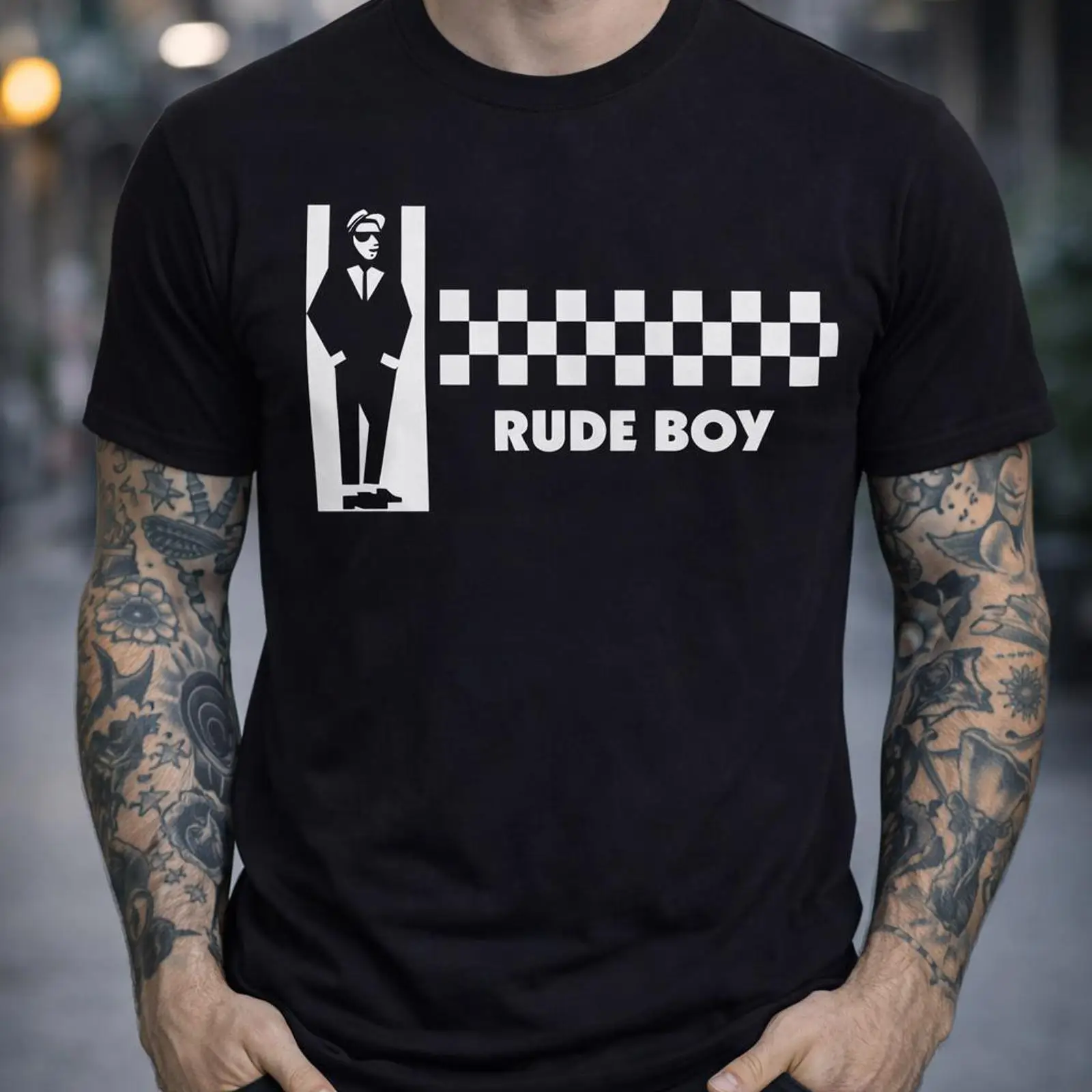 Rude Boy 2Tone Ska T 셔츠 클래식 앰프 - Vintage Fashion Revival 리뷰 및 가격