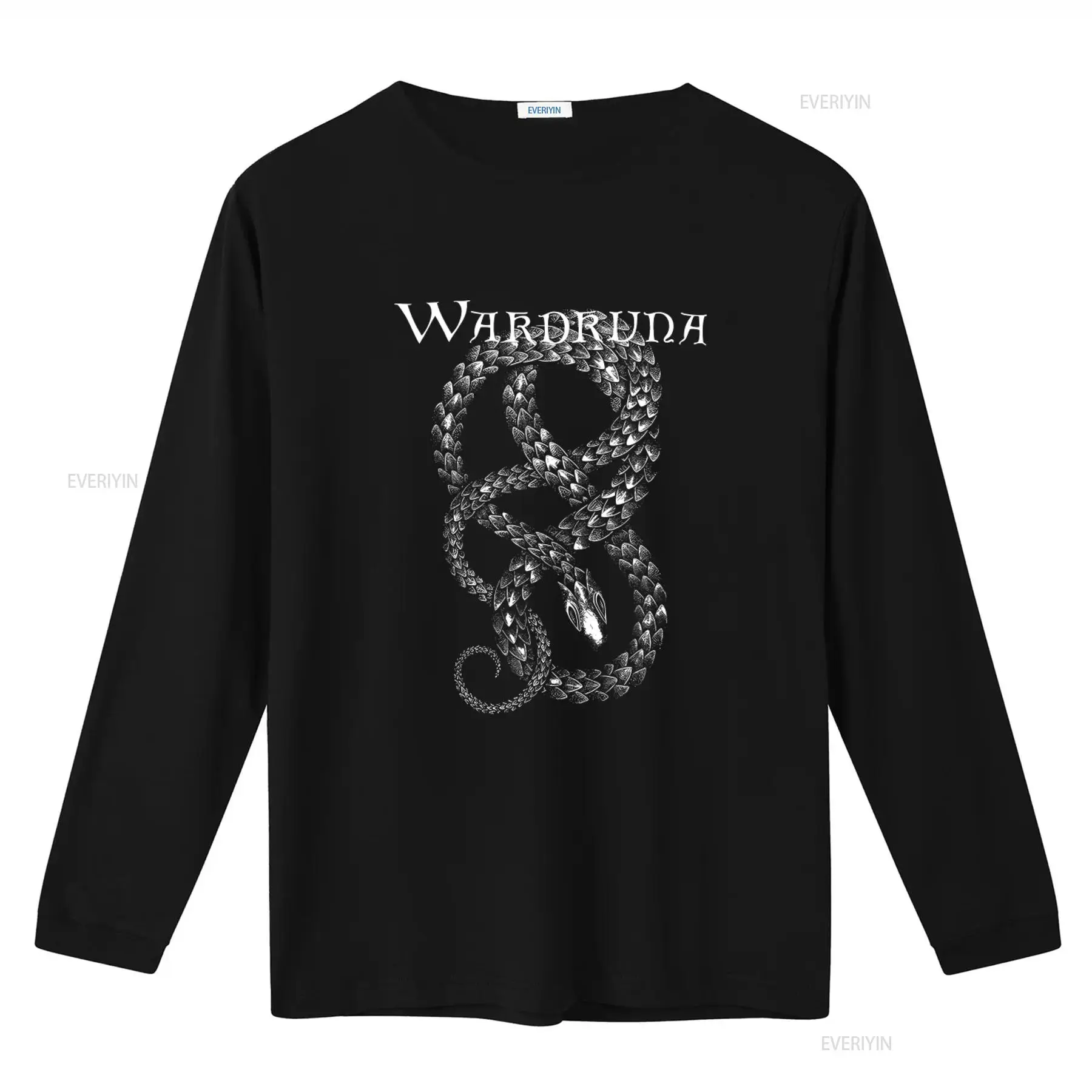 정교한 뱀 디자인이 돋보이는 Wardruna 블랙 티셔 - Vintage Fashion Enthusiasts 리뷰 및 가격