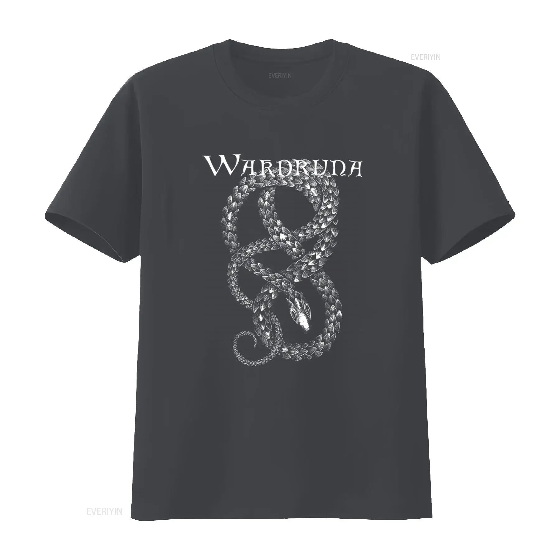 정교한 뱀 디자인이 돋보이는 Wardruna 블랙 티셔 - Vintage Fashion Enthusiasts 리뷰 및 가격